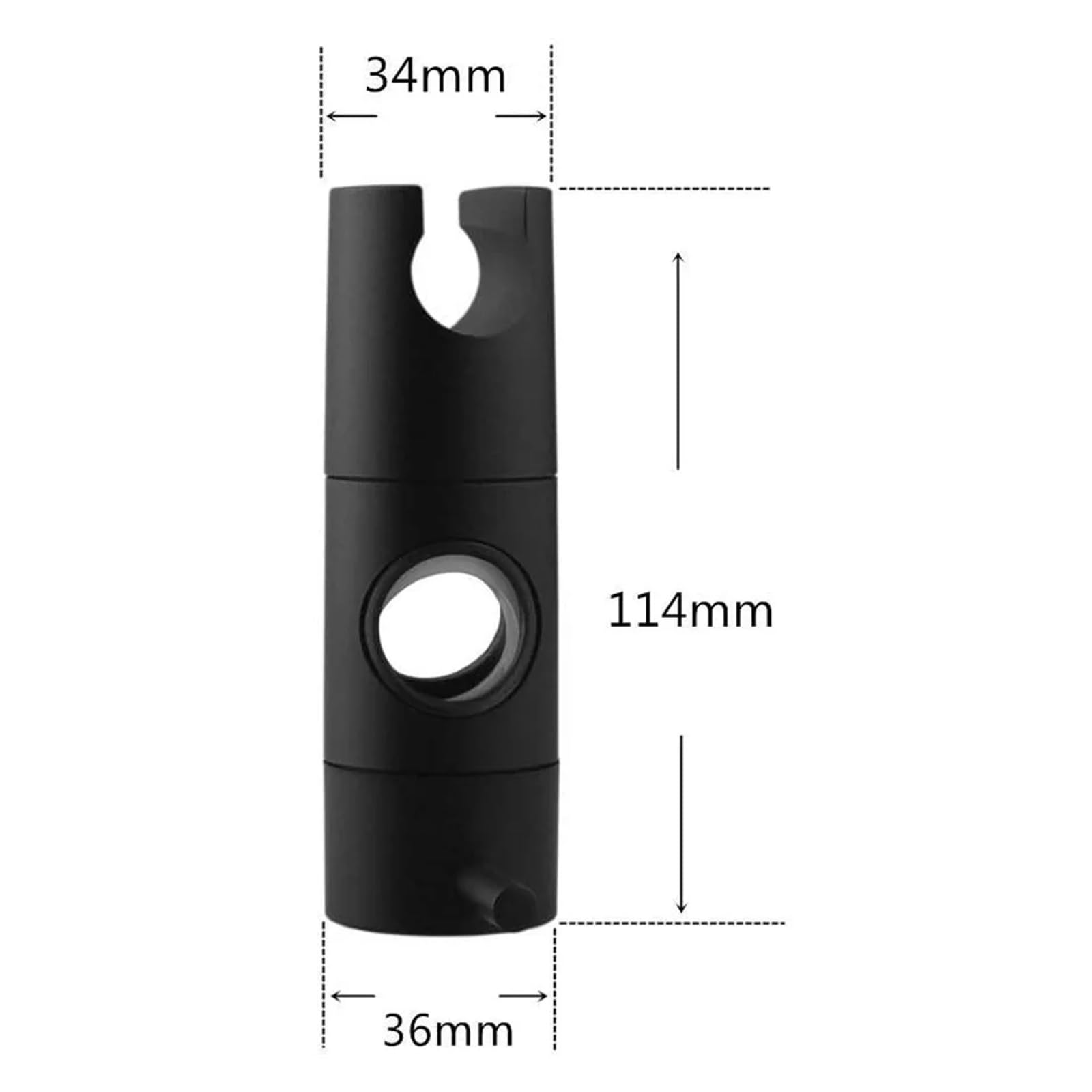 GUYTRM Uchwyt na słuchawkę prysznicową do łazienki, regulowany, podnoszony, dysza, płaski, 20 mm, 22 mm, akcesoria łazienkowe, praktyczne wyposażenie domu lingli(Black 22mm)