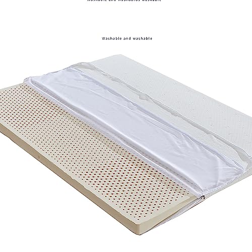 Cubrecolchón de látex natural doble de 2,5 cm para aliviar dolor de espalda y presión en la cama 6