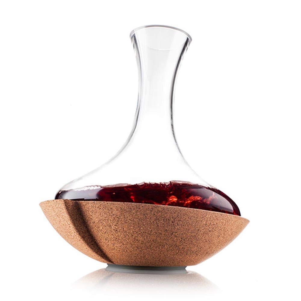 Vacu Vin Transparent Swirling Carafe, Cork,