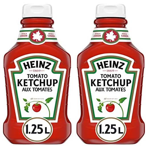 Heinz Tomato Ketchup, 1.25L Fridge Fit Bottle - 2 Pack