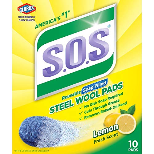 S.O.S. Steel Wool Soap Pads, Lemon Fresh, 10 Count