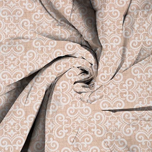 Image of Swayam AC Double Comforter (250 X 225 Cm) | 100% Cotton | 150 GSM | Geometric, Beige | Comes with Protective Health Layer