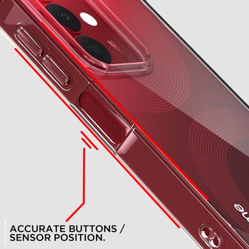 Image of Amazon Basics Back Cover for Realme Narzo 90X 5G / Realme C85 5G / Realme 15X 5G PC + TPU Clear Transparent Raised Edges Shockproof Protective Phone Bumper Case (Transparent)