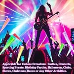 30 Pcs Colorful Glow Fiber Wands,Toys Glow Sticks Bulk Party Pack for Adults,Glow in the Dark Party Supplies for Mardi gras Valentines Day,football ,Wedding, Birthday,Classroom,Concert,Pool carnival - Image 5