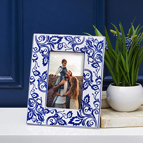 Mikasa Paisly Ceramic Frame, 4X6-Inch, Blue And White #TOP5