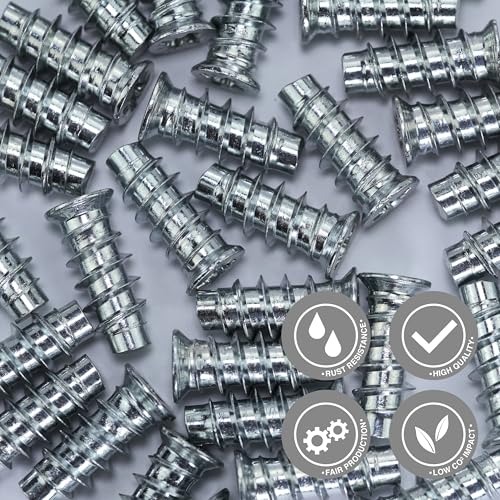 NIMA PARTS Euroschrauben – made in Germany – 50 Stück, rostfrei – Möbelschrauben für Schubladenschienen, Spezialschraube (6,3x13)