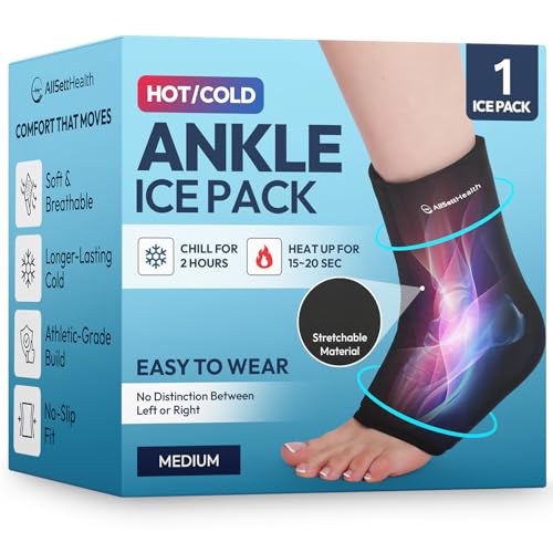 Ankle Ice Pack Wrap for Swelling - Hot/Cold Therapy Ice