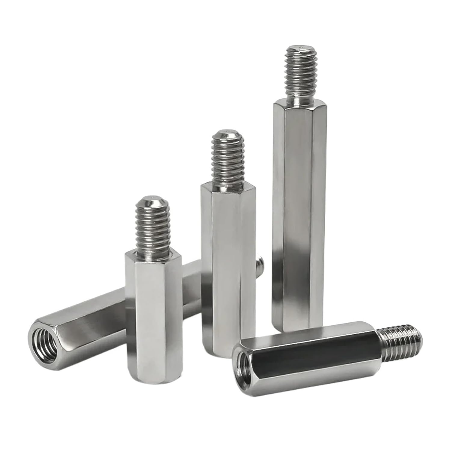 304 Stainless Steel Standoff,Male and Female PCB Standoff,Hex Board Spacer,Screw Column,Spacers,Bolt M4 M5 M6,1 Set(70mm (2pcs),M6(head 8mm))