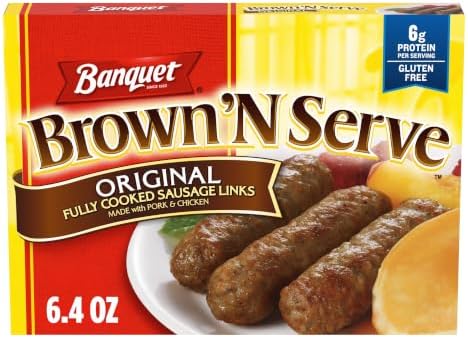 Banquet Brown 'N Serve Original Sausage Links, Frozen Breakfast, 6.4 oz.