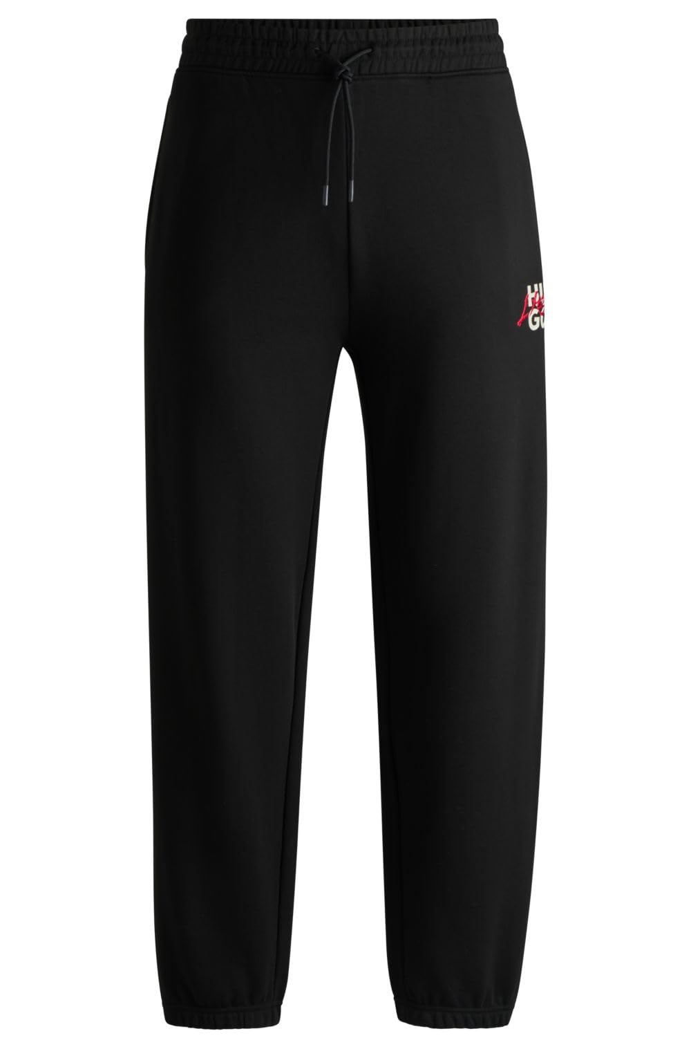 HUGO Pantalones de chándal Dlogopante con doble logotipo para hombre en rizo de algodón