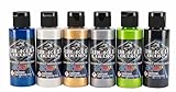 Createx Wicked Colors Pearl Set Airbrush Paint Water Based 6 2oz W105