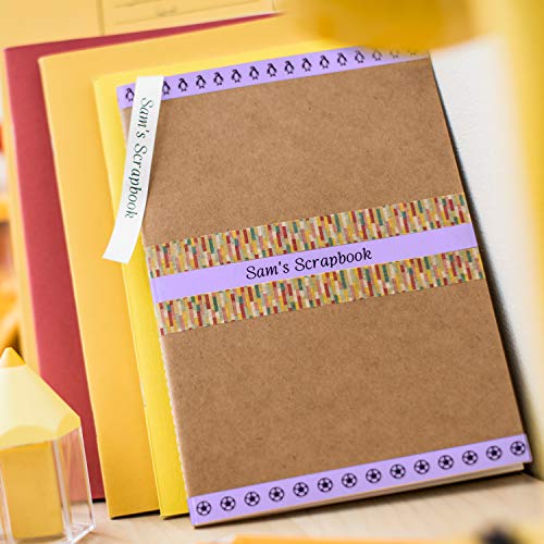 Image of Brother P-Touch Embellish Black Print on Pastel Purple Tape TZEMQF31M - ~ inch Wide x 13.1' Long for use with P-Touch Embellish Ribbon & Tape Printer