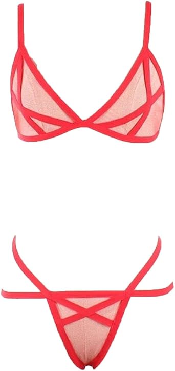 DGHM-JLMY Women Push Up Transparent Sheer Bras Sexy Sheer Mesh Bra and Panty See-Through Unlined Sexy Wireless Underwear set