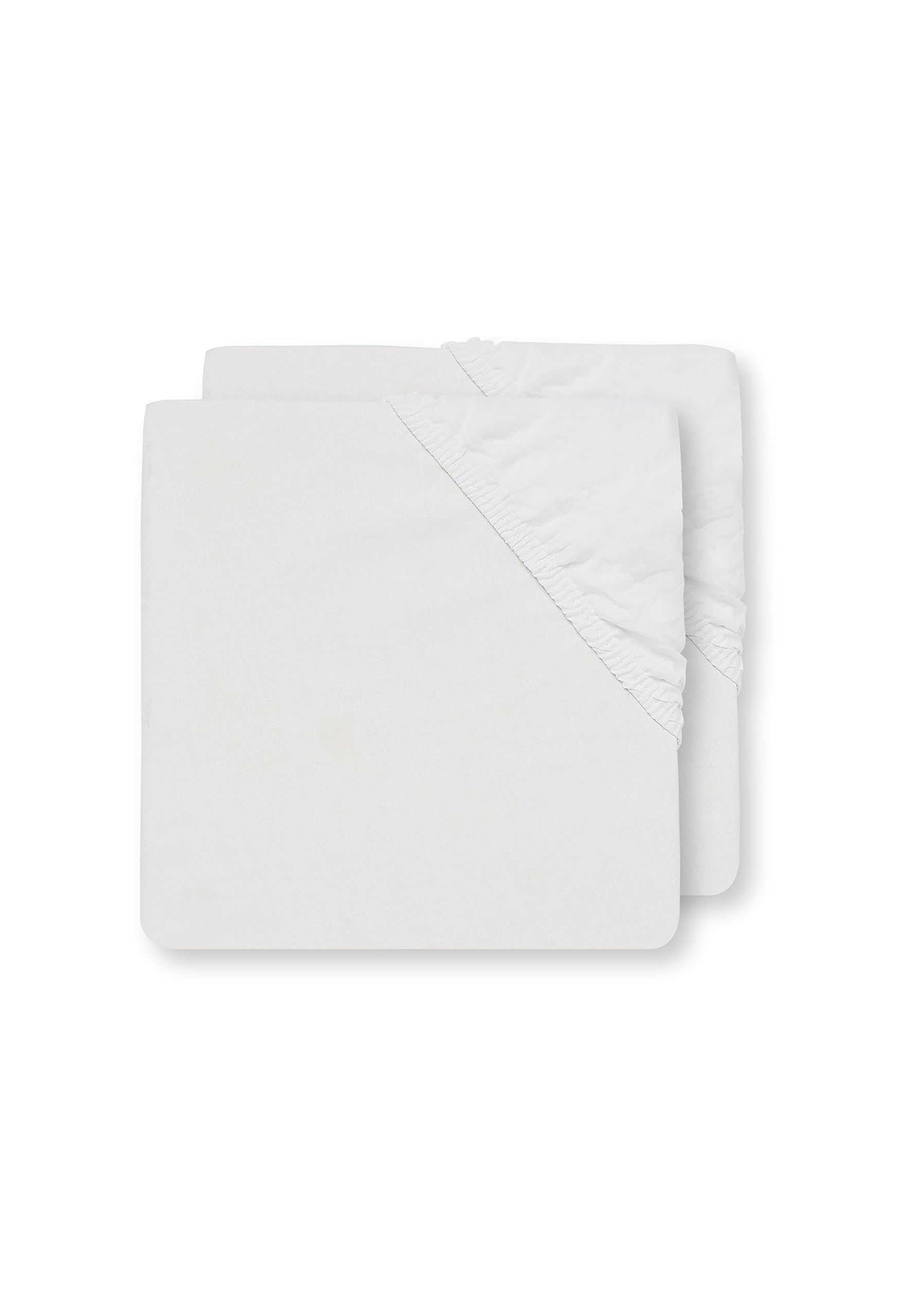 Jollein Fitted Sheet Cotton (40 x 90 cm, White) - Image 2