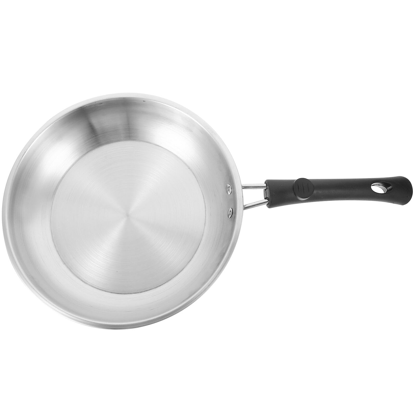 jojofuny Padella Antiaderente in Acciaio Inossidabile 22 CM Fondo Spesso Manico in PP Adatta per Piani Cottura a Gas e Induzione per Bistecche e Frittate Resistente e Facile da Pulire