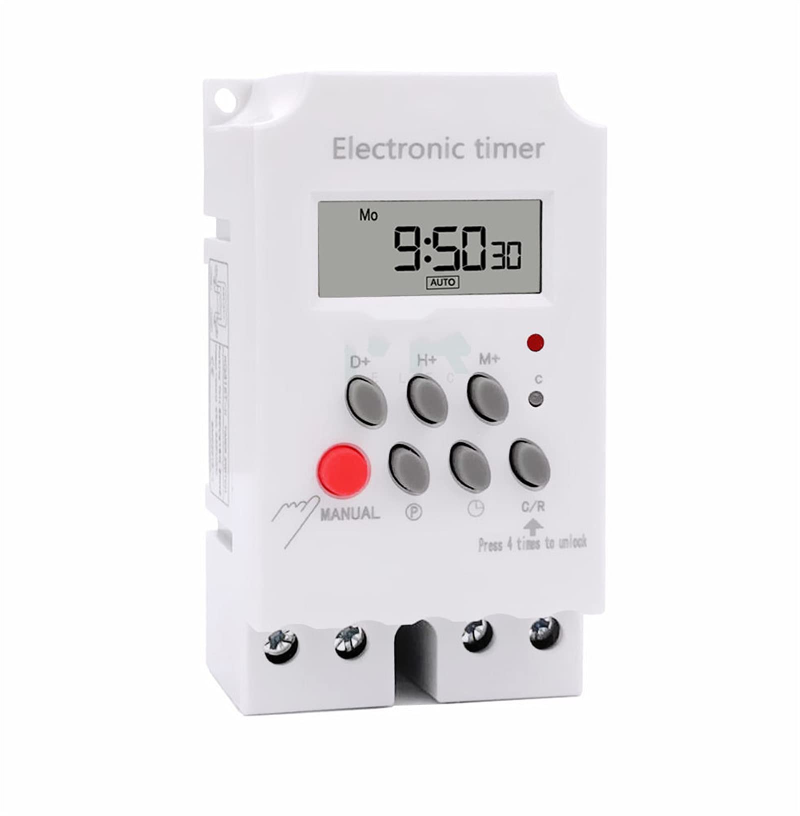 KG316T-II Temporizador electrónico AC 220 V 25 A riel DIN digital programable temporizador electrónico interruptor de control de equipo eléctrico encendido