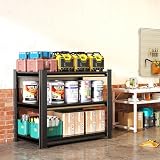mysteeldepot Heavy Duty Garage Shelving, Metal Storage Shelves, 3 Tier Adjustable Storage Shelves, Metel Shelving, Industrial Utility Rack for Garage, Warehouse, Workshop,31.5" H×34" W×18" D
