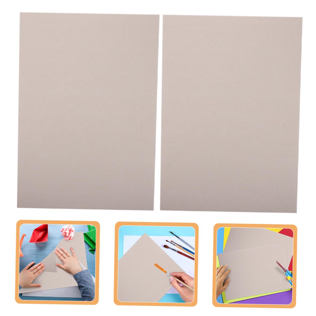 Doppelseitige Bastelkarton Pappe 20 Blatt Braun für Karten