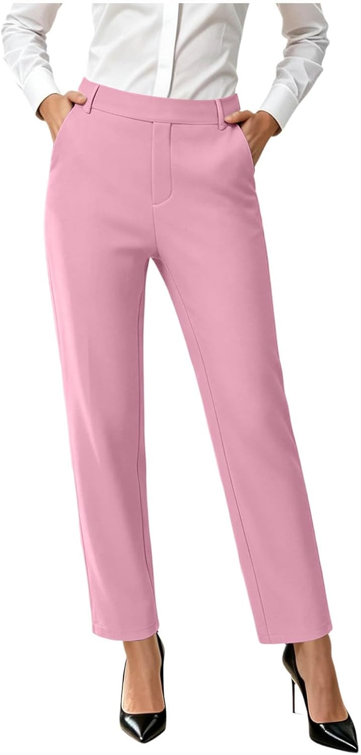 Womens Work Dress Pants Stretchy High Waist Office Business Slacks