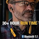 DEWALT Casques de bande passante Bluetooth magnétique de service lourd, sans fil (jaune)