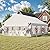 DWVO 20x30FT Heavy Duty Party PVC White Tent Wedding Event Shelters Upgraded Galvanized Ripple Canopy with Large Roof Removable Sidewalls & 3 Storage Bags 600D Oxford Commercial