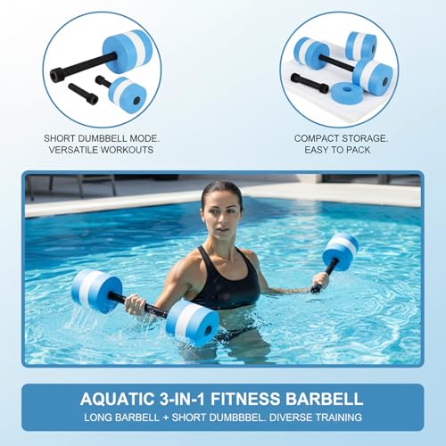 Pesas para piscina con diseño 2-en-1 y espuma EVA segura para niños miniatura 2