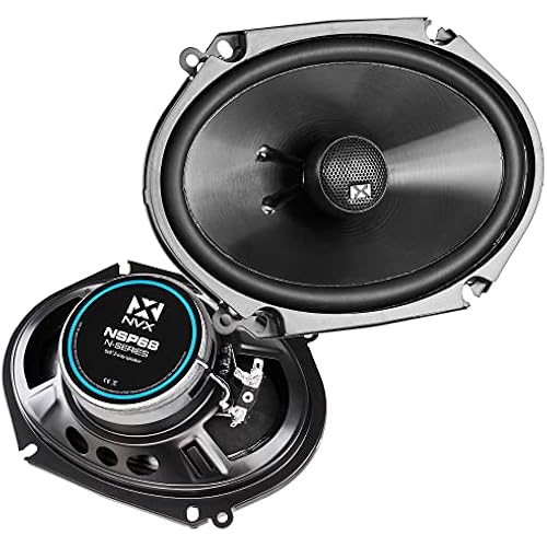 NVX® NSP68 6x8 Car Speakers, 540W Max, 180W RMS, 2-Way Coaxial w/Silk Dome Tweeters & Built-in X-Overs, Easy to Install in Cars/Trucks/Doors (Pair)