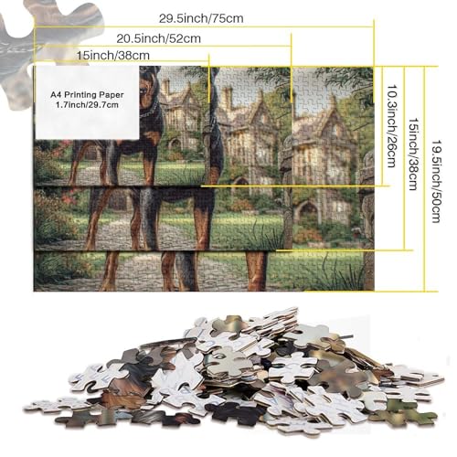 Puzzle de 1000 piezas de Rottweiler para decoración de salón 5