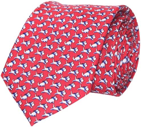 100% Silk Fancy Animal Print Ties for Men, for Casual Wedding Party