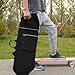 Menolana Skateboard Backpack Longboard Carry Travel Accessories Skate Water Resistant with Handle Oxford Cloth Shoulder Bag, Black