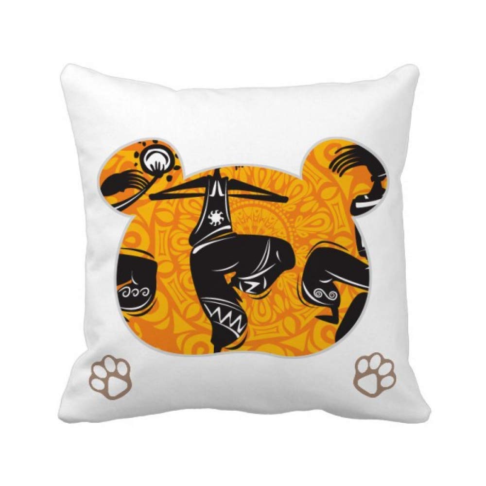 Housse de coussin totems mexicains Dance People décoration textile maison salon chambre