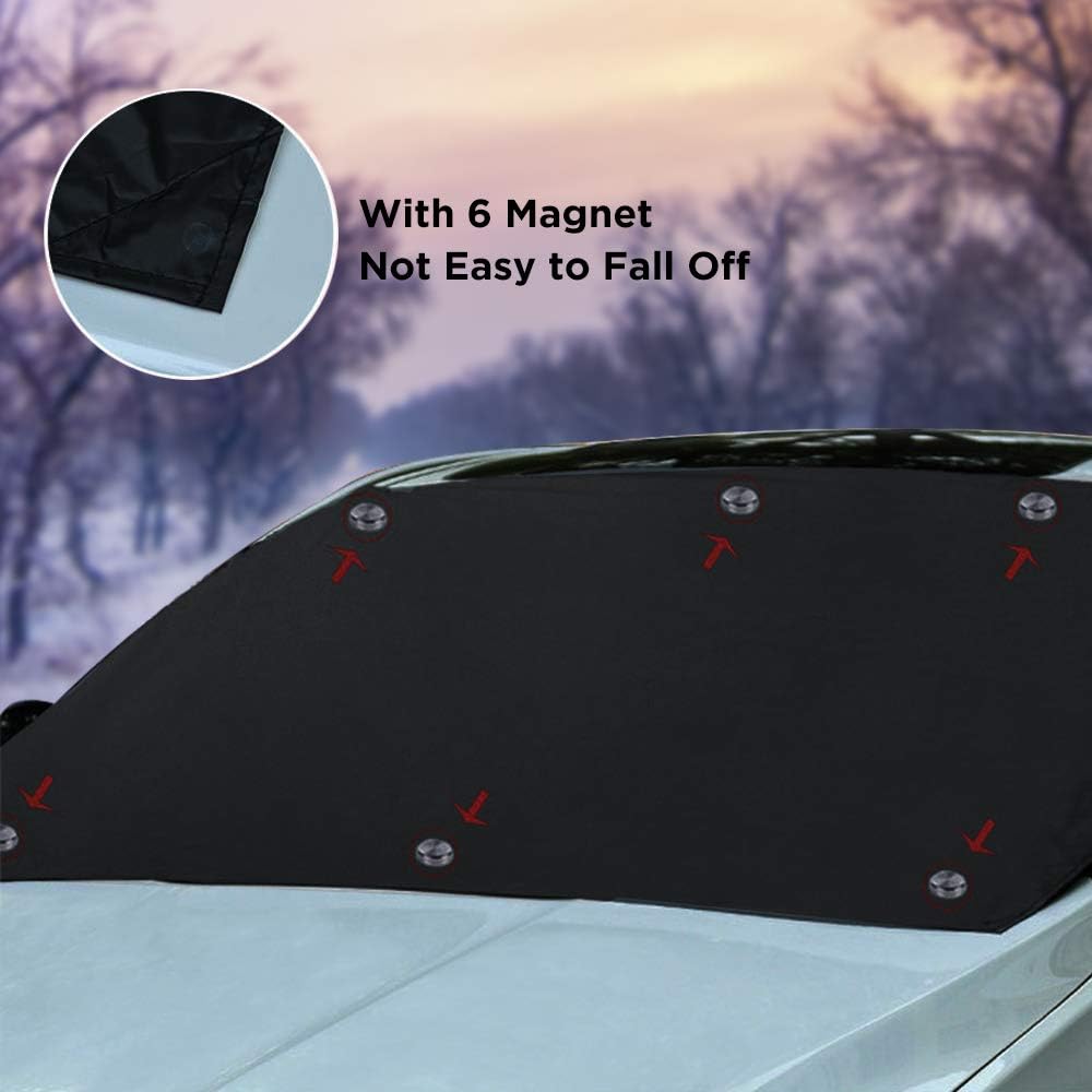 Simpeak Sun Protector for Car Windshield, (82 x 47 inches) Automotive Exterior Accessories Windshield Cover Snow Ice Hail Protector Car Cover Oxford Fabric Heat & Sag-Proof Windshield Frost Cover