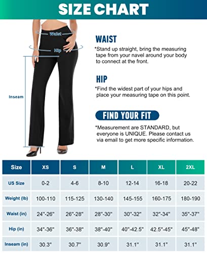 Ewedoos Bootcut Yoga Pants For Women High Waisted Yoga Pants With Pockets For Women Bootleg Work Pants Workout Pants Charcoal #TOP5