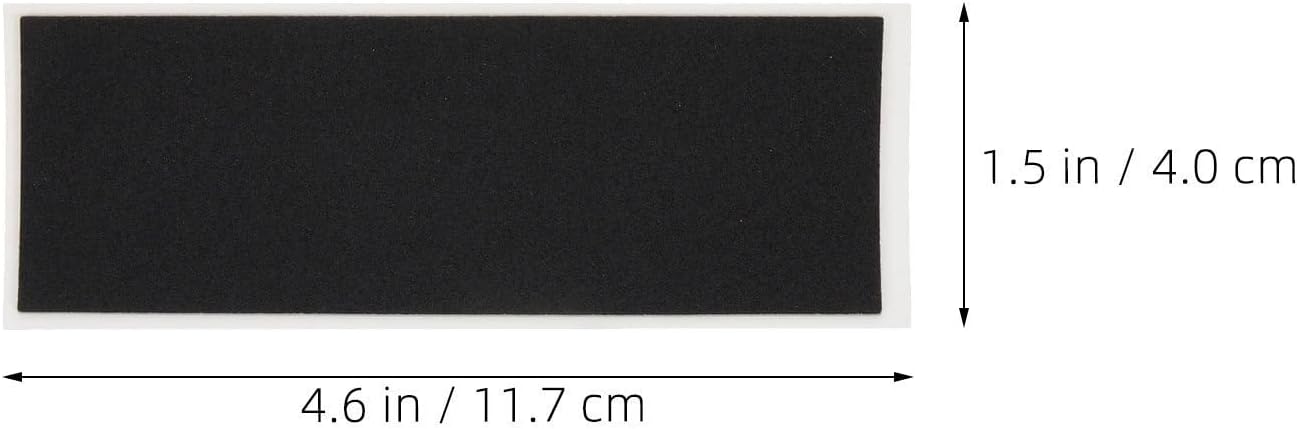 24pcs Portable Black Fingerboard Grip Tape Self Adhesive Foam Replacement Sheet for Finger Skateboards Non-Slip Deck Accessory for Stable Tricks