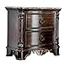 Bowery Hill Transitional Wood Nightstand with Marble Top in Cherry