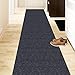 Ottomanson Solid Design Non-Slip Rubberback 3x12 Indoor/Outdoor Runner Rug for Hallway, Kitchen, Living Room, Garage, Patio, 2'7