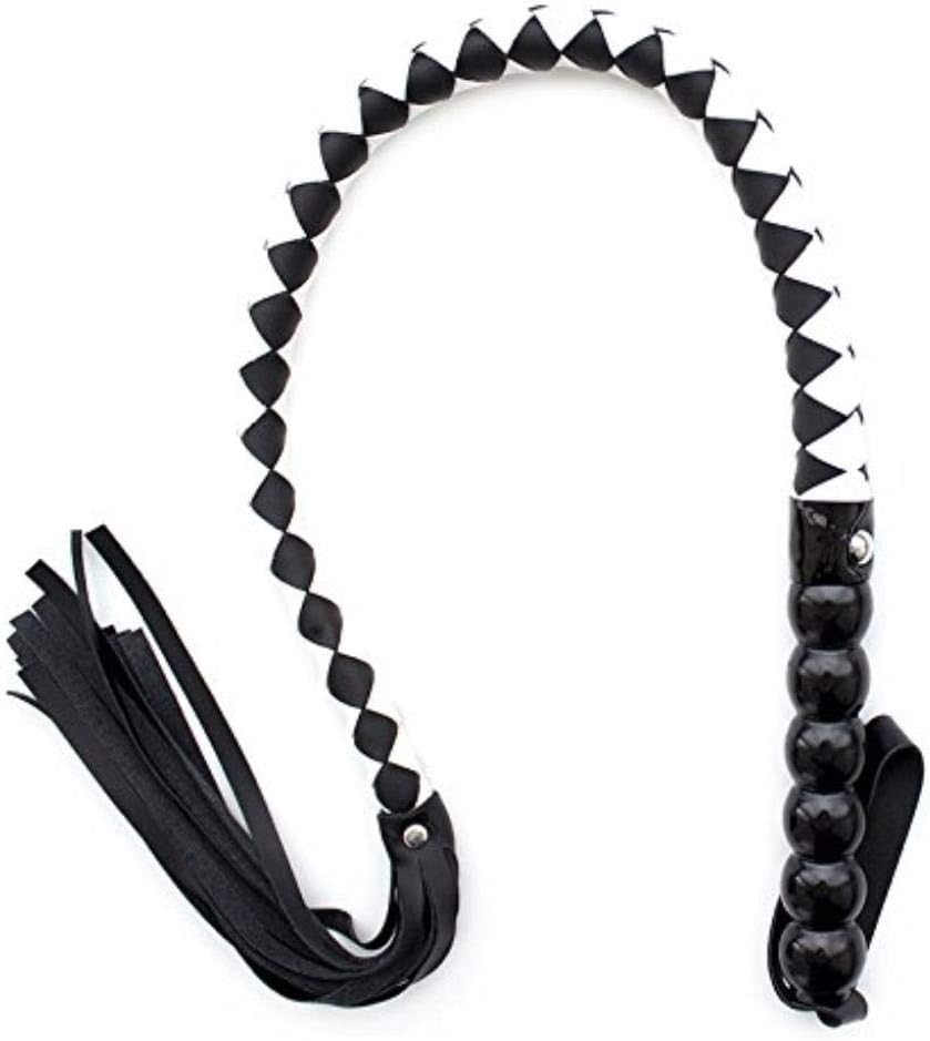 Leather Whip Gourd Snake Stage Props,White Whip (Color : Black)