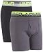 Under Armour Boys' Big 2 Pack Solid Cotton Boxer Briefs, Carbon/Black, YSM