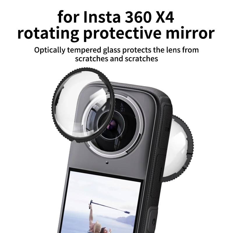 Image of Insta 360 One X4 2Pcs Dual Lens Protector Guard | Tempered Glass Lens Cover for Insta 360 Action Camera | Dust Proof, Anti-Scratch, Protective Accessories for One X4