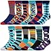 ZEKE Crazy Socks for Kids - Boys Funky Dress Socks - Funny Cool Silly Fun Socks - Wacky Novelty Gift (Multicolored, Medium)