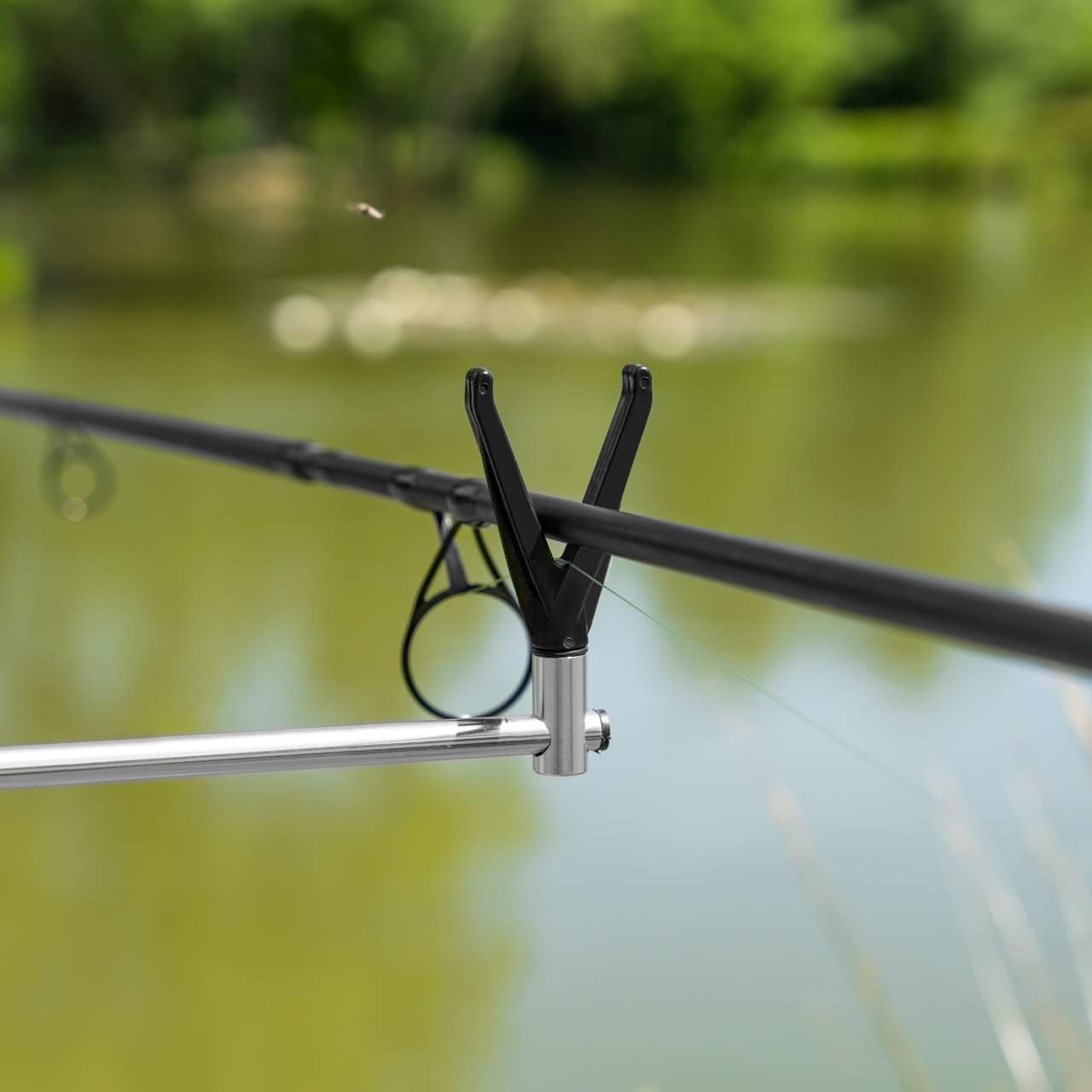 Atlas Carp Fishing Rod Pods - Stainless Steel & Black Aluminum Rod Rest Styles (Stainless Steel)