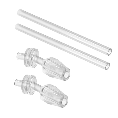 Nuby Thirsty Kids Reflex Flip-it - Juego de 2 boquillas de repuesto y popotes de extensión