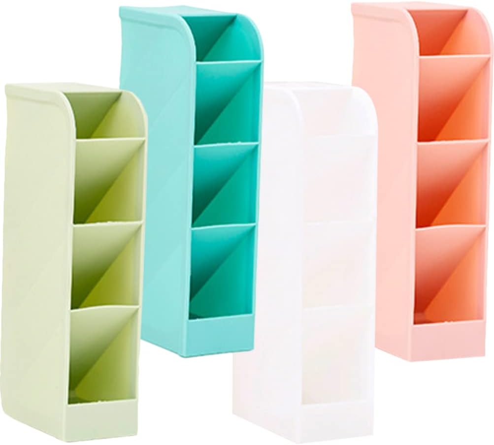 Operitacx 4pcs Pen Holder Colored Pencil Holder Tabletop Pencil Organizer Christmas Convenient Pencil Holder Decorative Pencil Holder Multi-Layer Pencil Case Plastic Pencil Holder