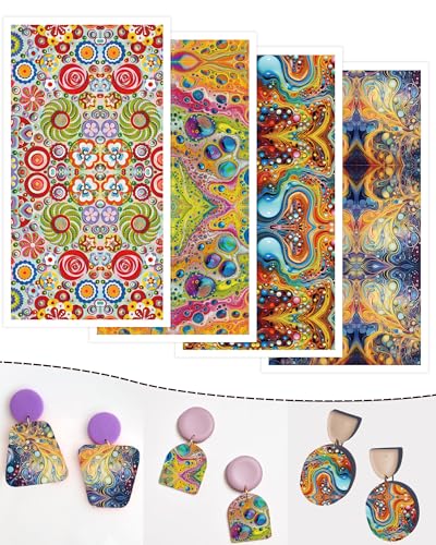 Puocaon Abstract Clay Transfer Paper - 20 Sheets Polymer Cla...