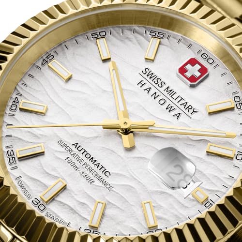 Image of Swiss Military Hanowa SMWGL0005410 Master DILIGENTER - Swiss Made Round Silver Automatic - Watch for Men