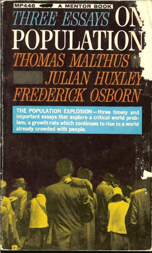 Three Essays on Population B0048W3GKM Book Cover