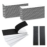 Heavy Duty Hook Loop Strips with Adhesive, 30 Pairs Strips with Double Sided Adhesive, Interlocking...