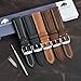 BISONSTRAP Watch Strap 20mm, Vintage Leather Replacement Watch Band, Brown