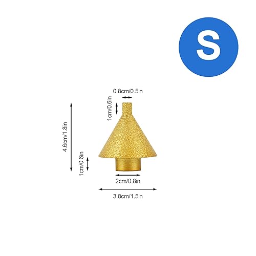 Miniatura 2 de Broca biseladora de diamante, broca avellanada de 1-12 pulgadas para recorte de ampliación de agujeros en azulejos, granito, mármol, cerámica,