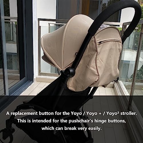 Image of TEYOUYI 2pcs Handlebar Joint Button for The Babyzen YOYO /YOYO + / YOYO Stroller Replacement Parts Compatible with Babyzen YOYO /YOYO + / YOYO Stroller Accessories for Baby Stroller White